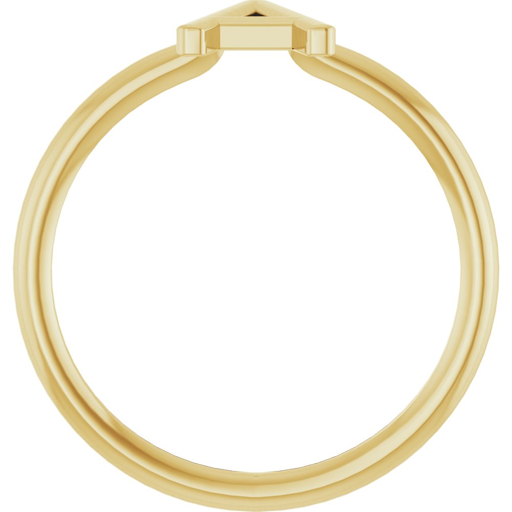14K Yellow Gold Initial A Ring
