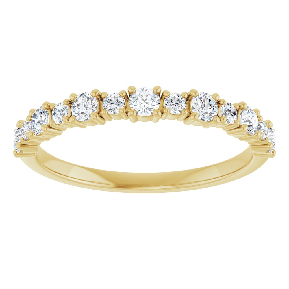 14K Yellow 3/8 CTW Natural Diamond Anniversary Band