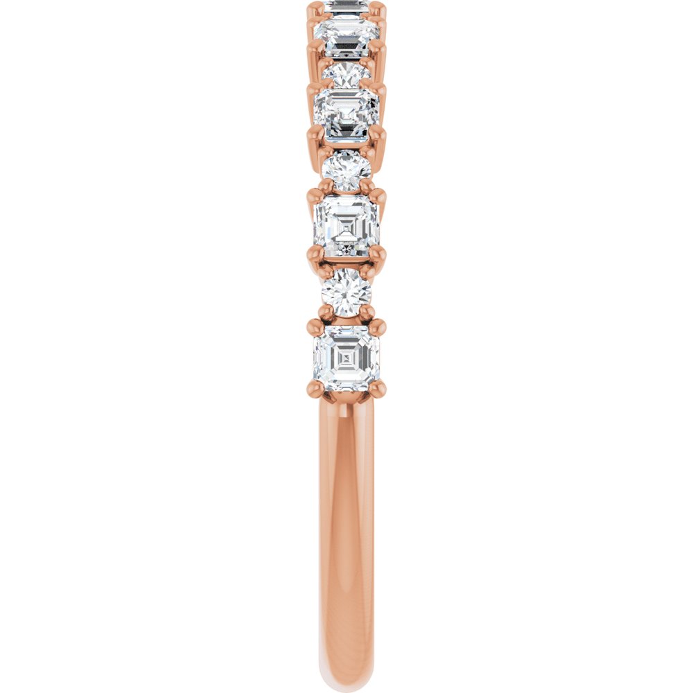 14K Rose 1/2 CTW Natural Diamond Anniversary Band