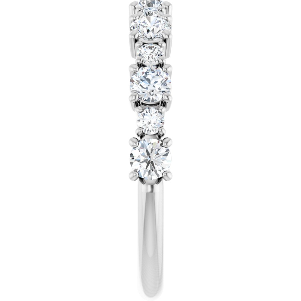 14K White Gold 3/4 CTW Natual Diamond Anniversary Band