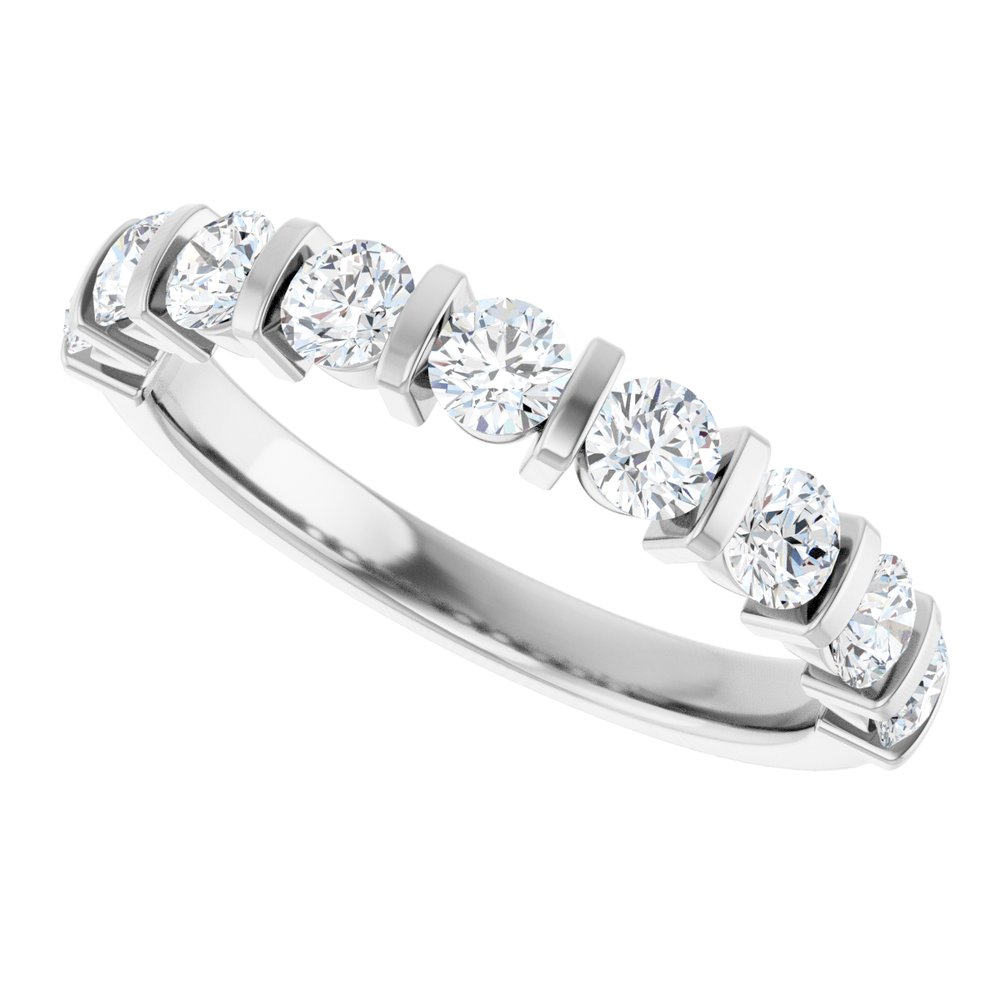 14K White Gold 3/4 CTW Natural Diamond Anniversary Band