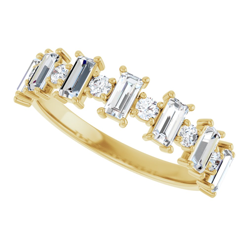 14K Yellow Gold 3/4 CTW Natural Diamond Anniversary Band