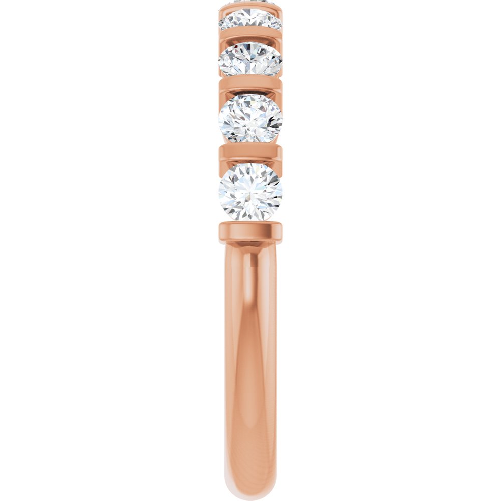 14K Rose Gold 3/4 CTW Lab-Grown Diamond Anniversary Band