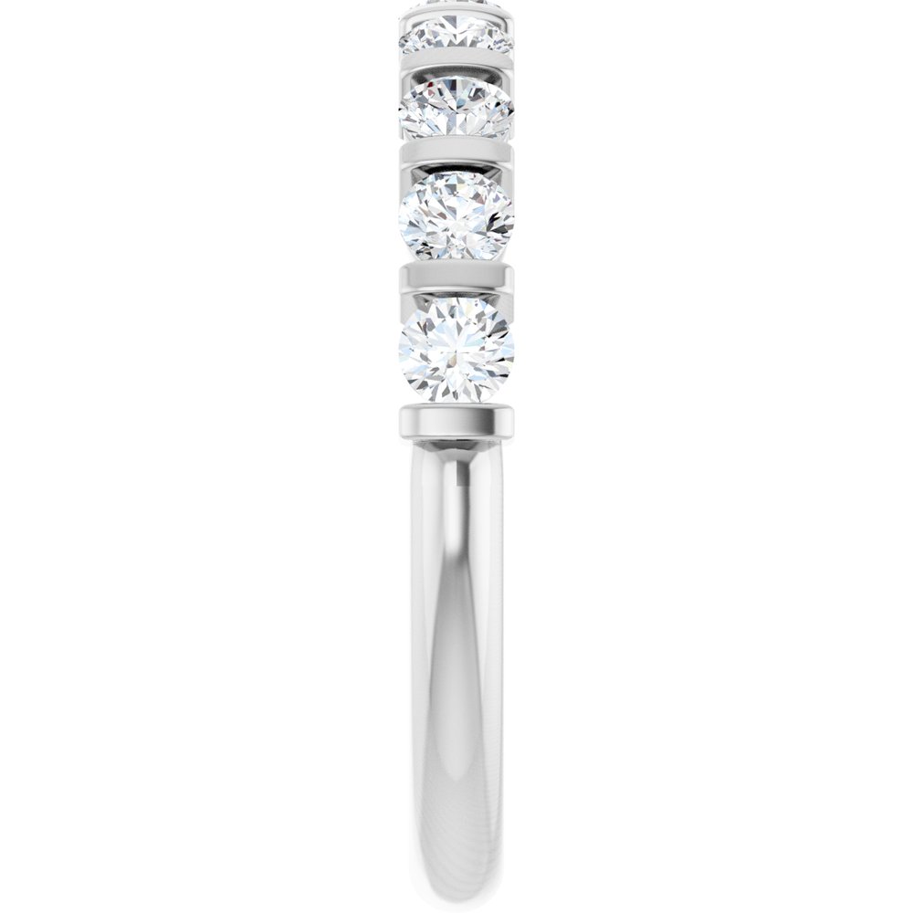 14K White Gold 3/4 CTW Natural Diamond Anniversary Band