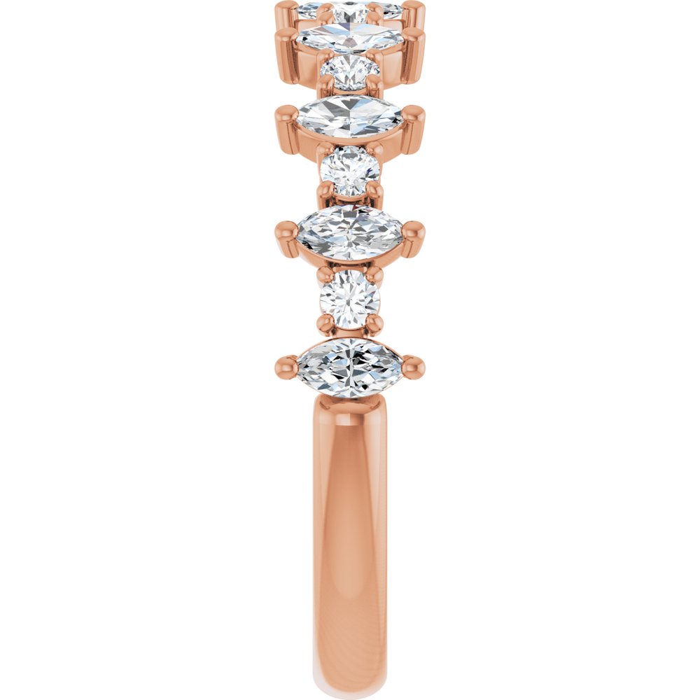 14K Rose Gold 1/2 CTW Natural Diamond Anniversary Band