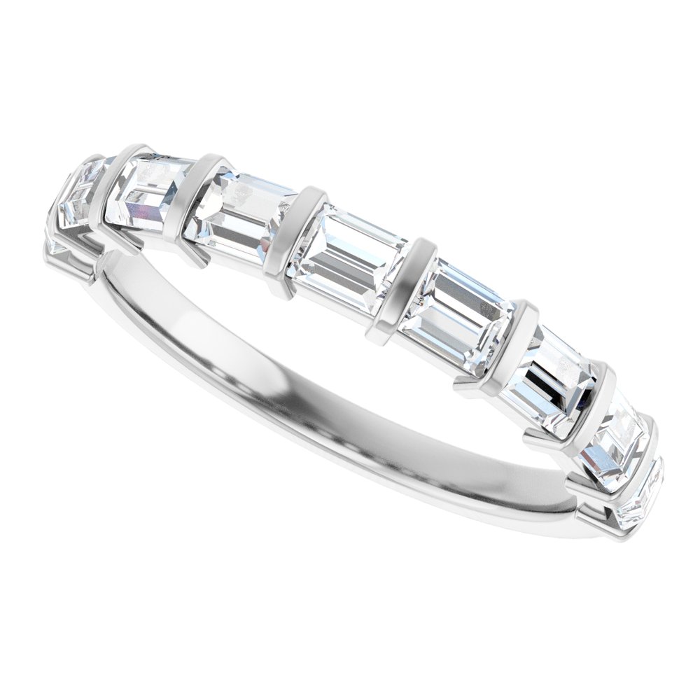 Platinum 1 CTW Lab-Grown Diamond Anniversary Band