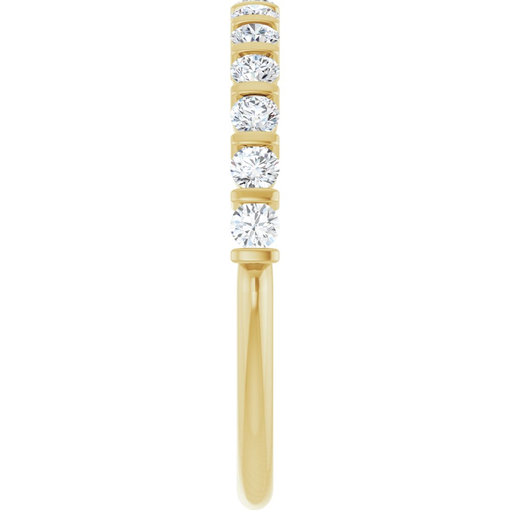 14K Yellow Gold 3/8 CTW Natural Diamond Anniversary Band