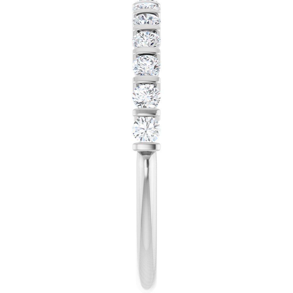 14K White 3/8 CTW Lab-Grown Diamond Anniversary Band
