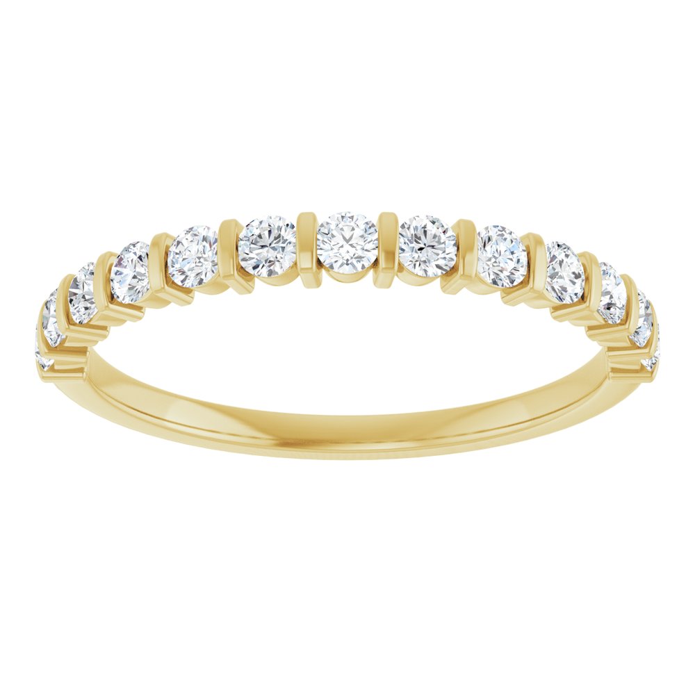 14K Yellow Gold 3/8 CTW Natural Diamond Anniversary Band