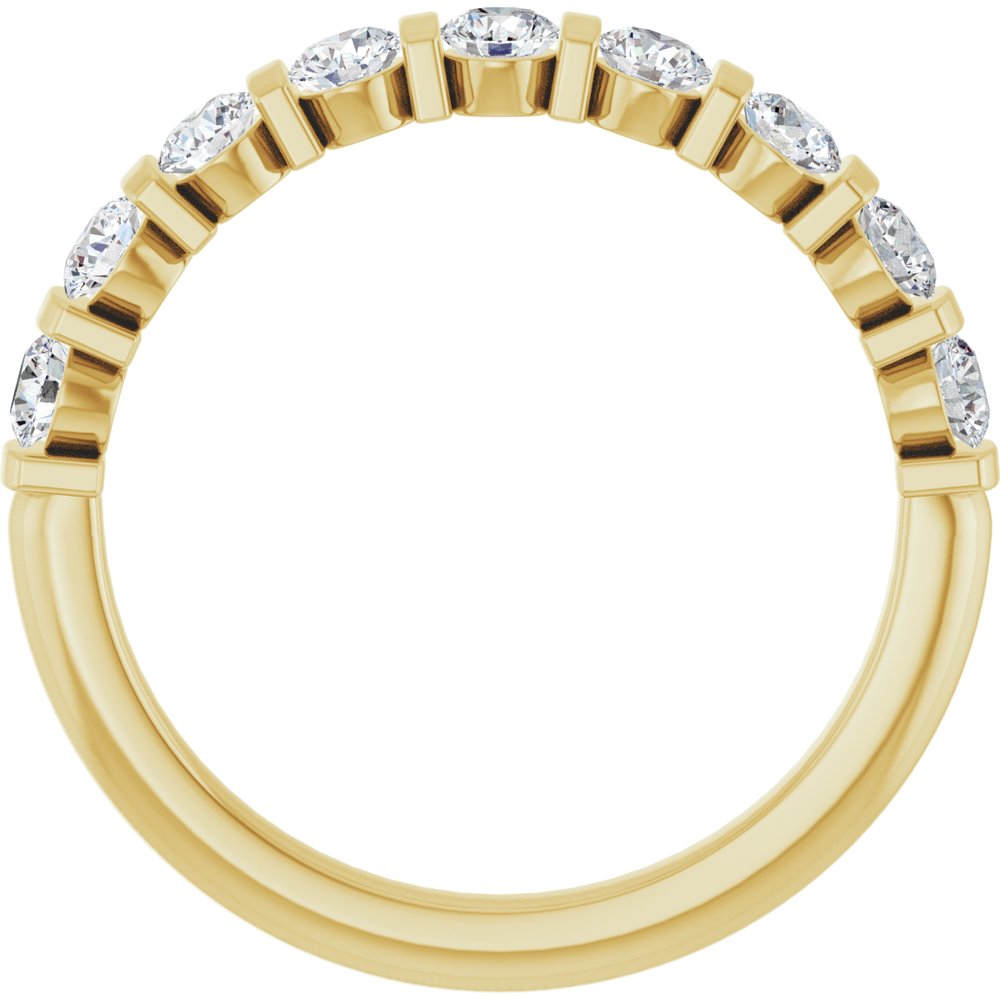14K Yellow Gold 3/4 CTW Lab-Grown Diamond Anniversary Band