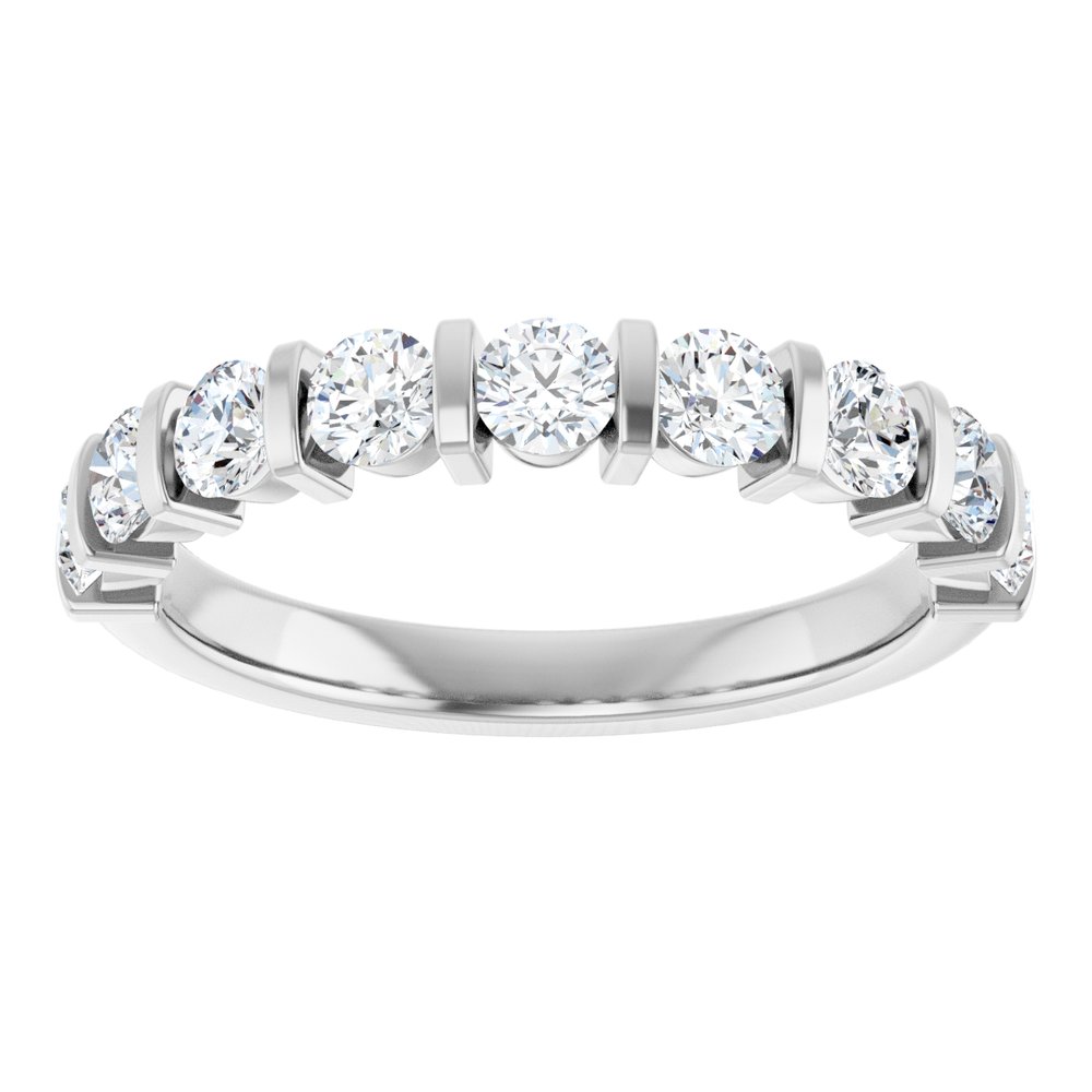 14K White Gold 3/4 CTW Natural Diamond Anniversary Band