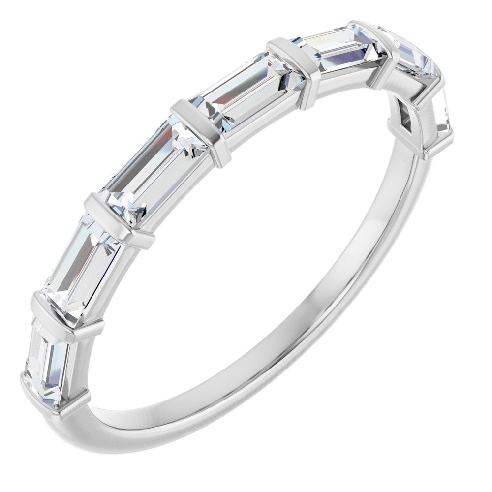 14K White Gold 3/4 CTW Lab-Grown Diamond Anniversary Band