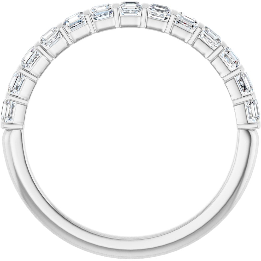 14K White Gold 5/8 CTW Natural Diamond Anniversary Band