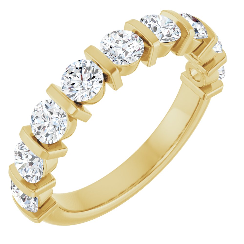14K Yellow Gold 1 1/3 CTW Lab-Grown Diamond Anniversary Band