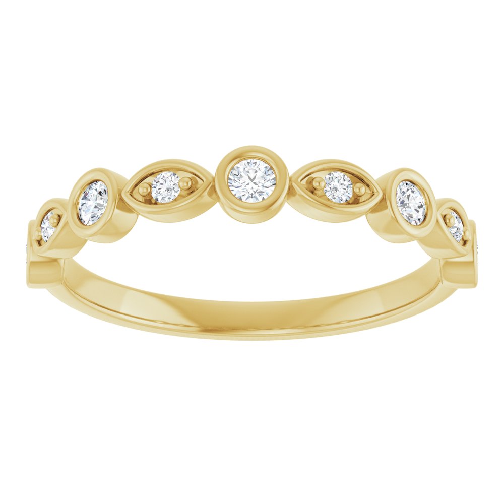 14K Yellow Gold 1/5 CTW Lab-Grown Diamond Anniversary Band