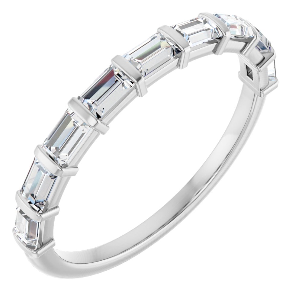 14K White Gold 3/4 CTW Lab-Grown Diamond Anniversary Band