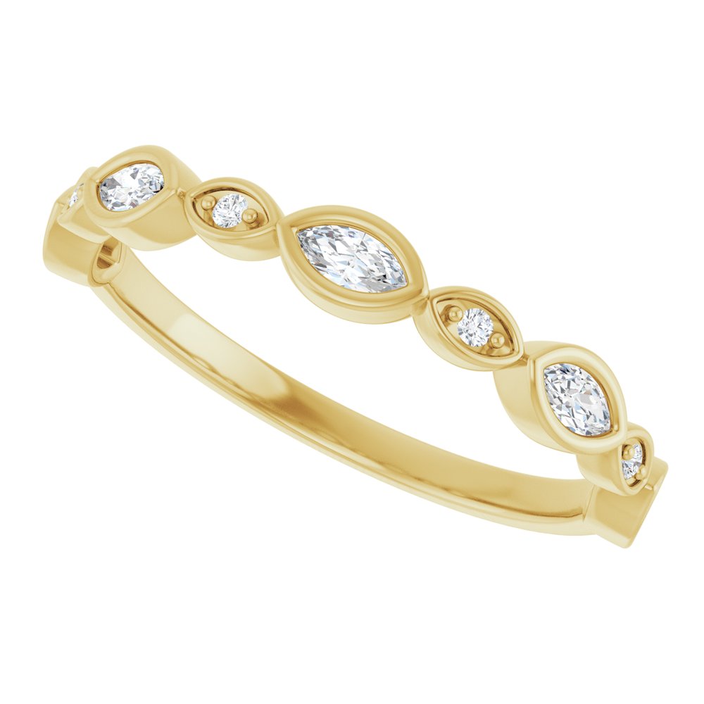 14K Yellow Gold 1/4 CTW Lab-Grown Diamond Anniversary Band