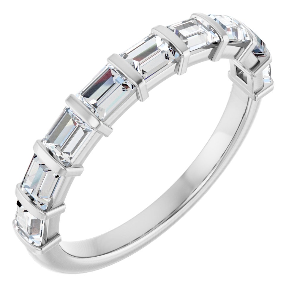 Platinum 1 CTW Lab-Grown Diamond Anniversary Band