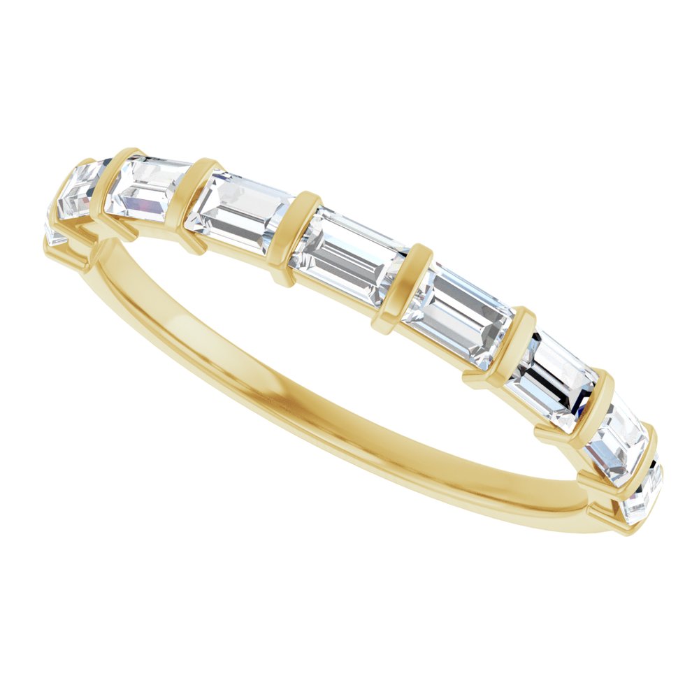 14K Yellow Gold 5/8 CTW Natural Diamond Anniversary Band