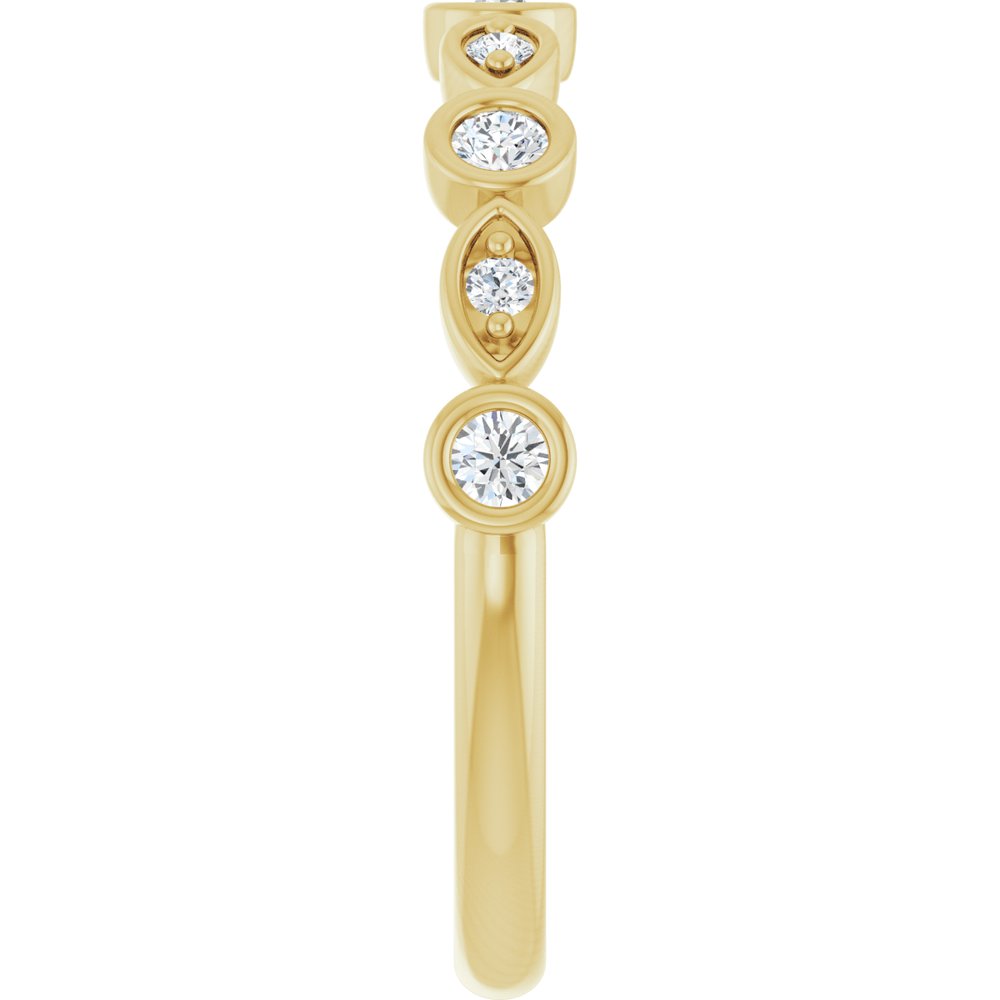 14K Yellow Gold 1/5 CTW Natural Diamond Anniversary Band