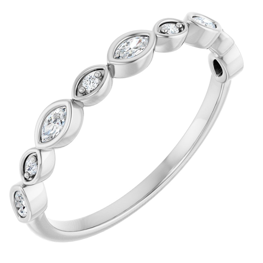 14K White Gold 1/6 CTW Lab-Grown Diamond Anniversary Band