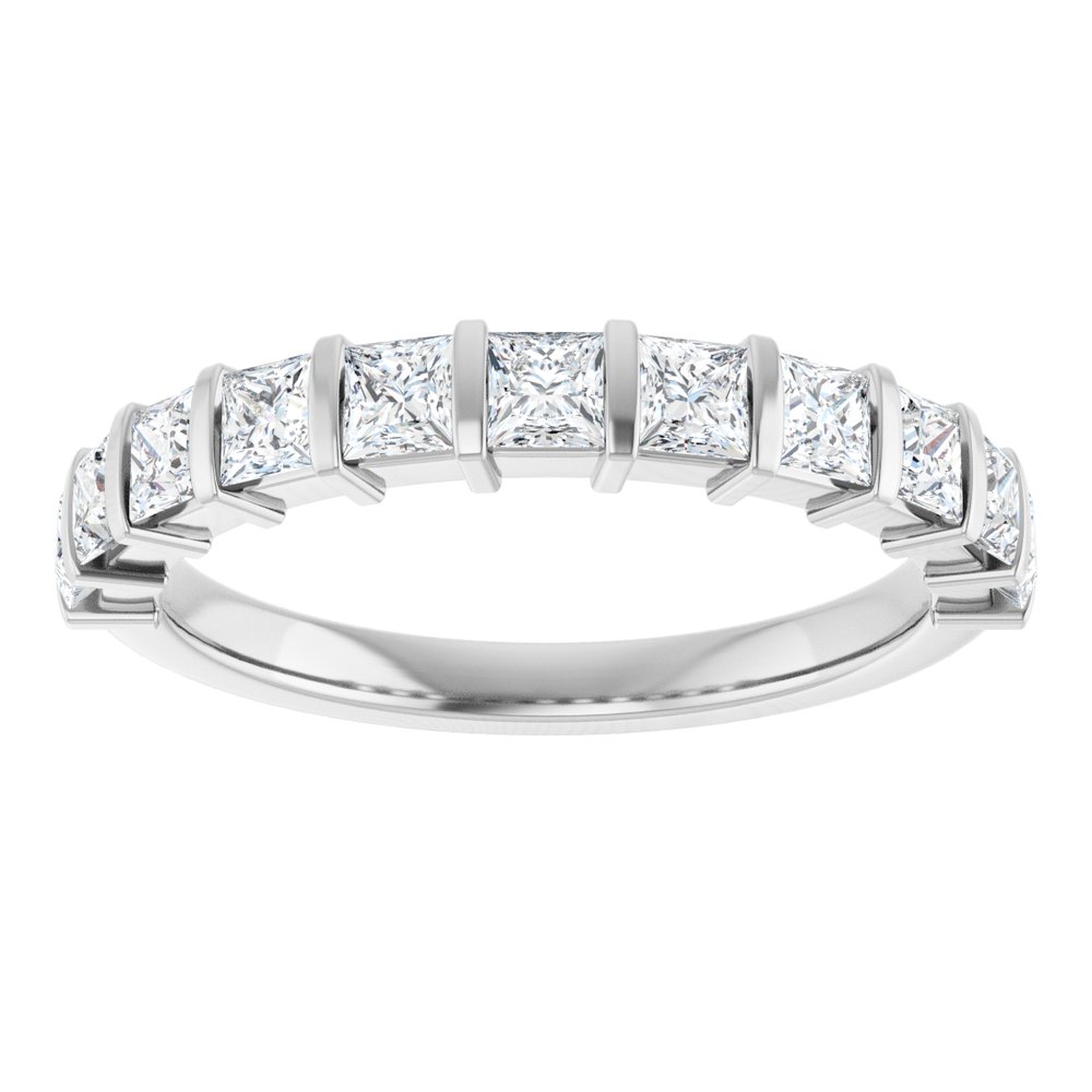 14K White Gold 1 CTW Lab-Grown Diamond Anniversary Band