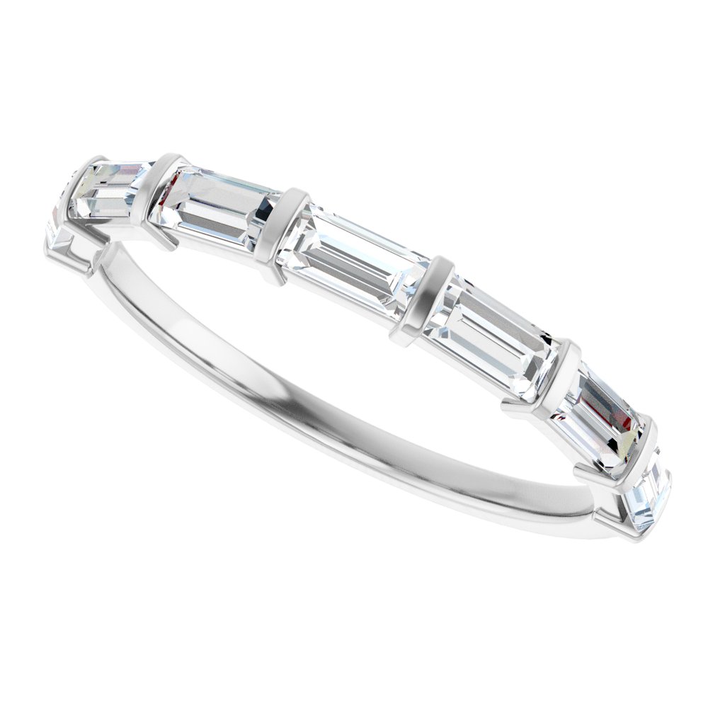 14K White Gold 3/4 CTW Lab-Grown Diamond Anniversary Band