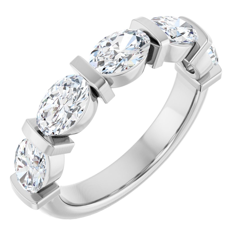 14K White Gold 2 CTW Lab-Grown Diamond Anniversary Band