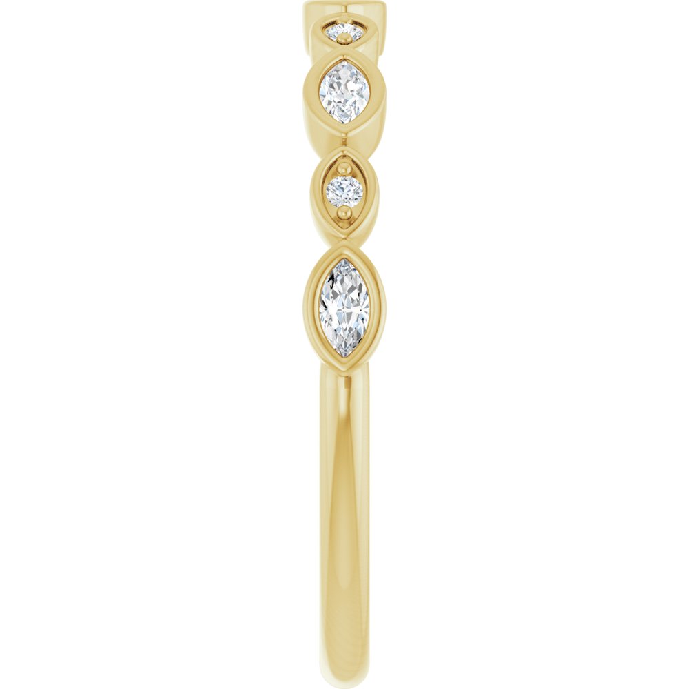 14K Yellow Gold 1/6 CTW Lab-Grown Diamond Anniversary Band