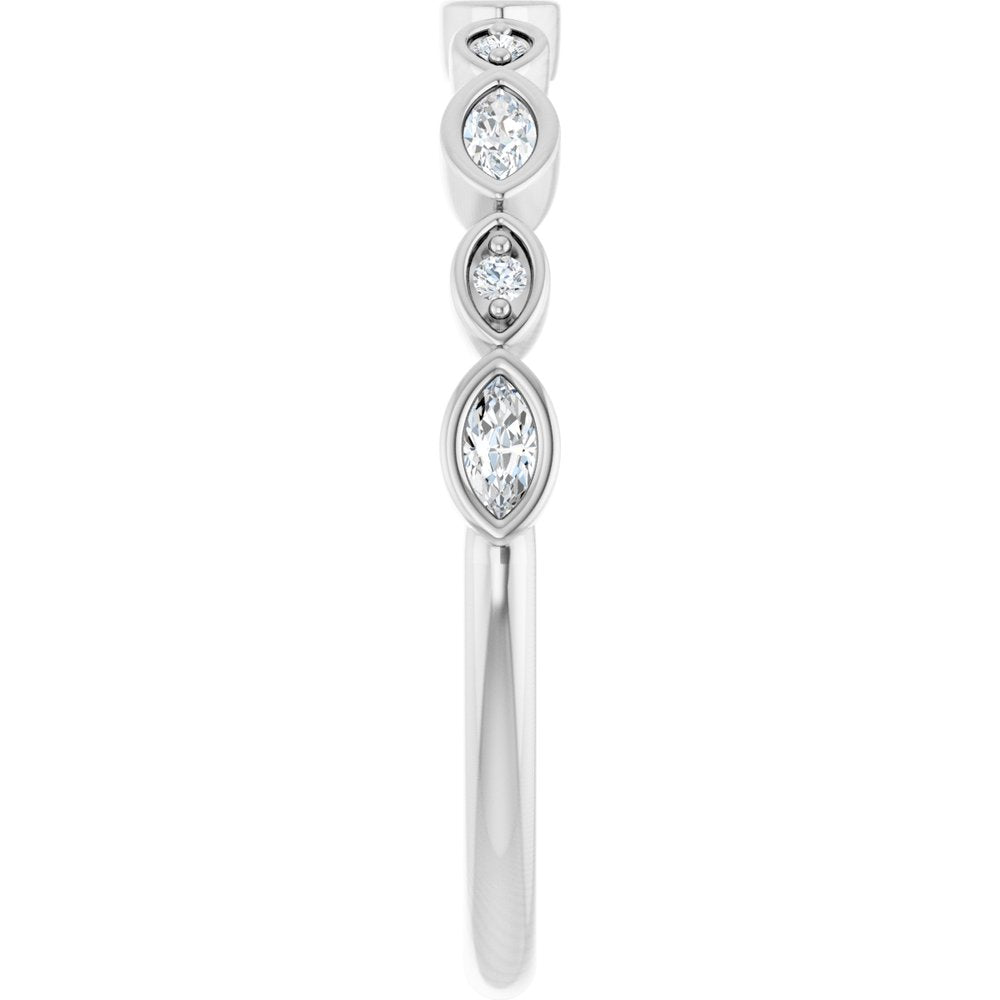 14K White Gold 1/6 CTW Lab-Grown Diamond Anniversary Band