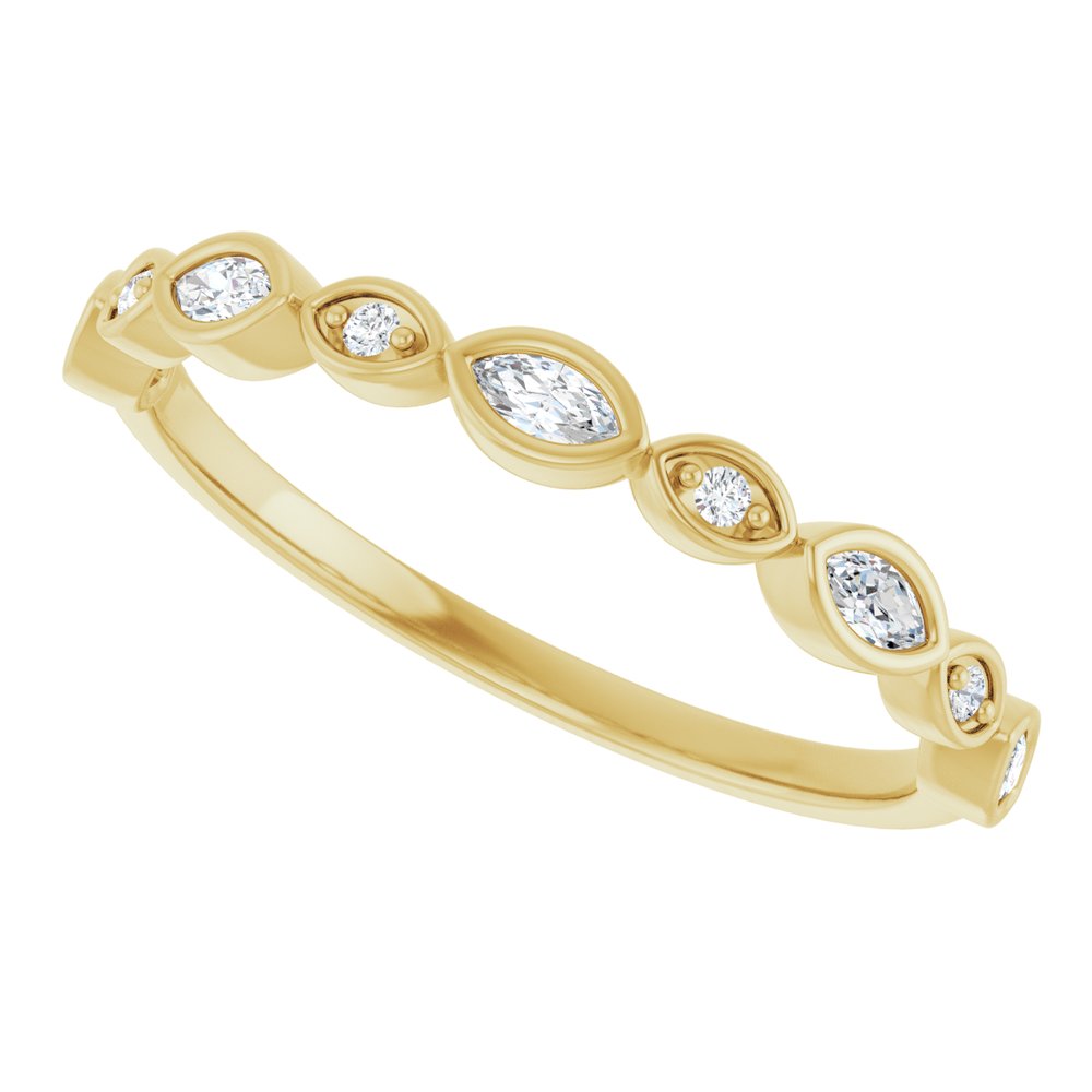 14K Yellow Gold 1/6 CTW Lab-Grown Diamond Anniversary Band