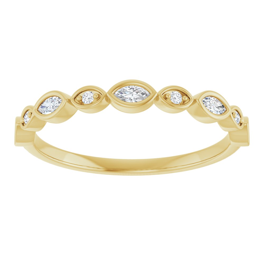14K Yellow Gold 1/6 CTW Lab-Grown Diamond Anniversary Band