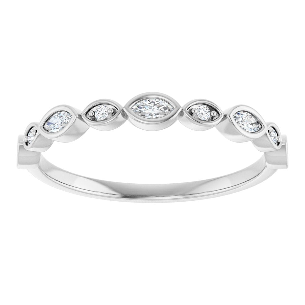 14K White Gold 1/6 CTW Lab-Grown Diamond Anniversary Band