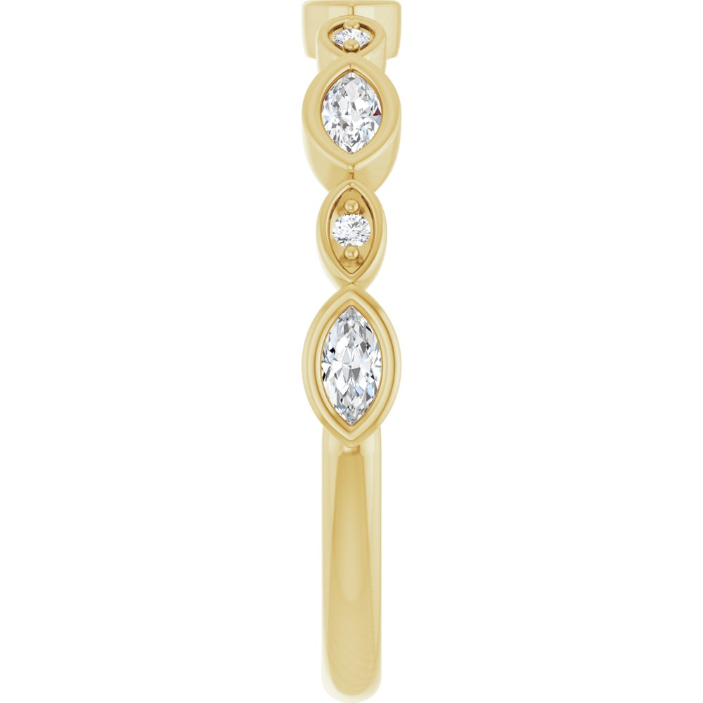 14K Yellow Gold 1/4 CTW Lab-Grown Diamond Anniversary Band