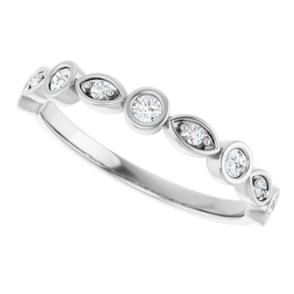 14K White 1/5 CTW Lab-Grown Diamond Anniversary Band