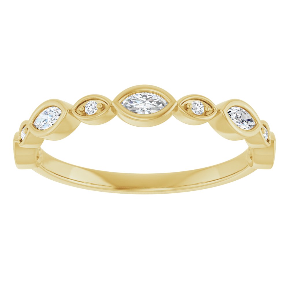 14K Yellow Gold 1/4 CTW Lab-Grown Diamond Anniversary Band