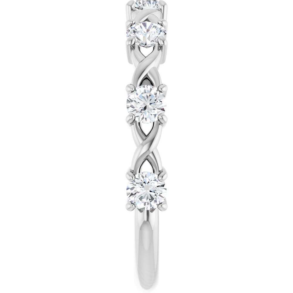 14K White 5/8 CTW Lab-Grown Diamond Anniversary Band