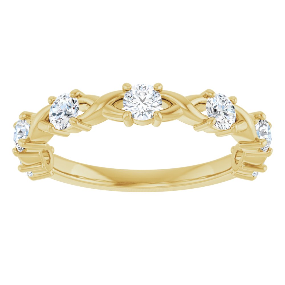 14K Yellow 5/8 CTW Natural Diamond Anniversary Band