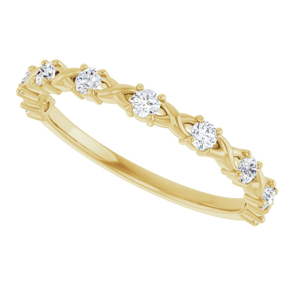14K Yellow 1/4 CTW Natural Diamond Anniversary Band