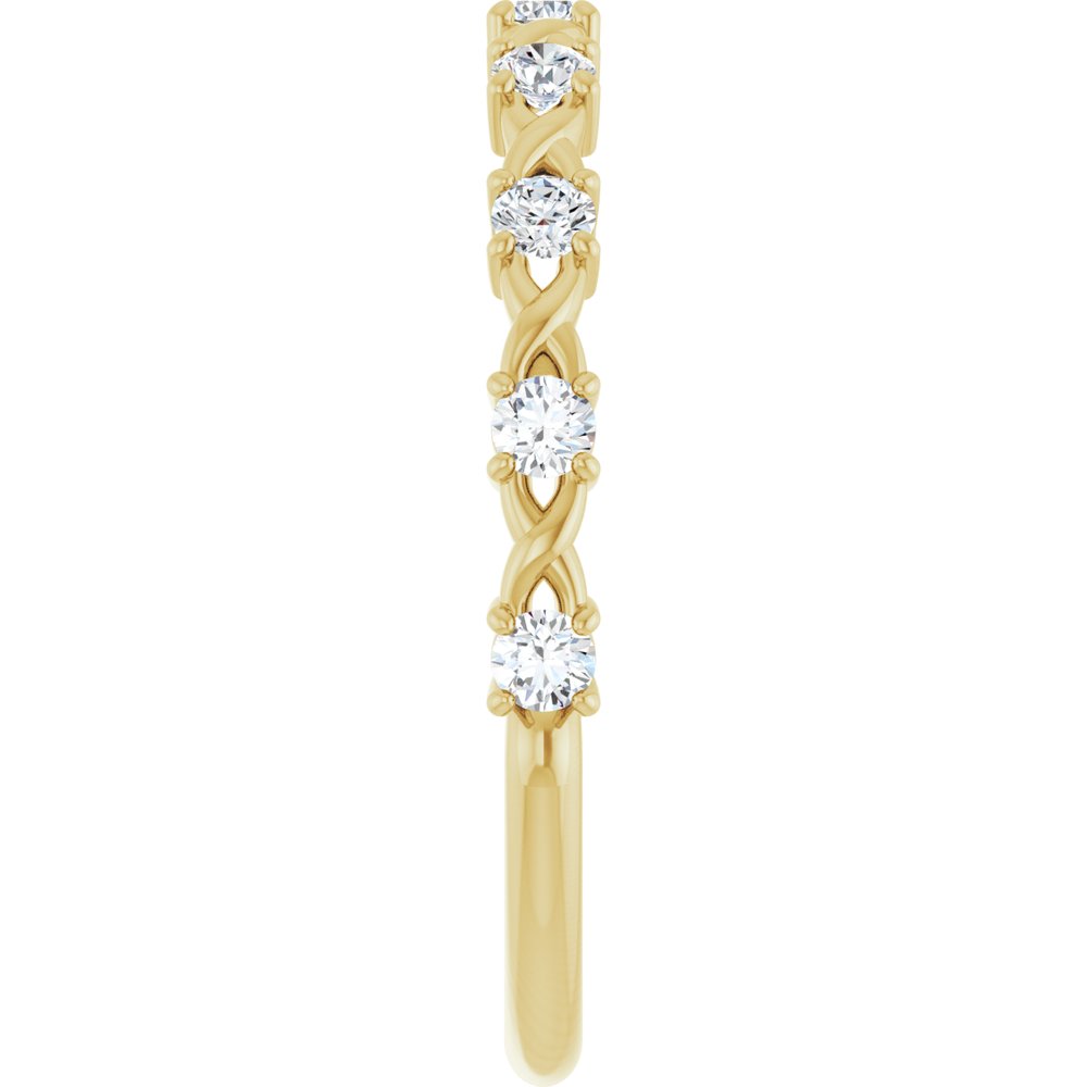 14K Yellow 1/4 CTW Natural Diamond Anniversary Band