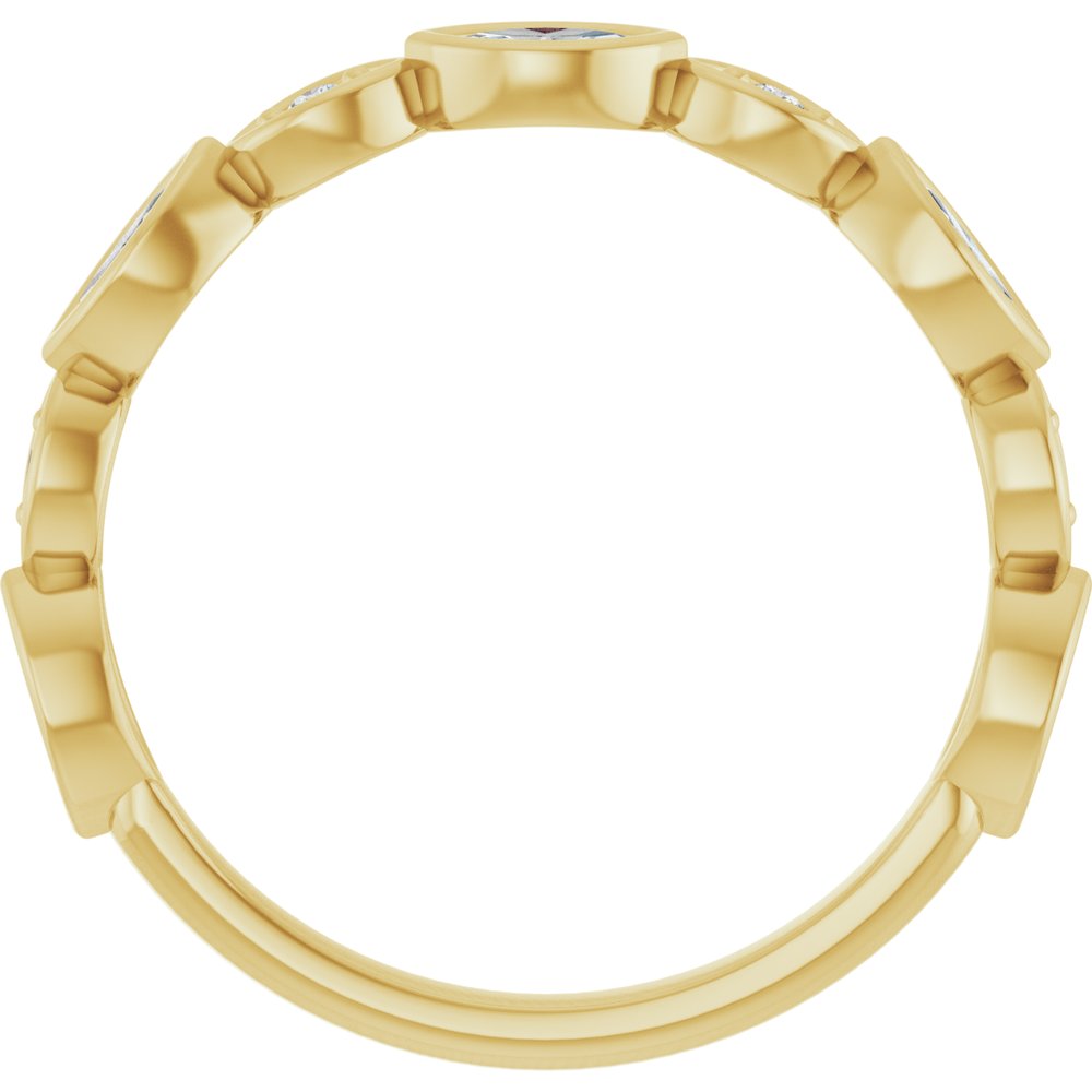 14K Yellow Gold 1/3 CTW Lab-Grown Diamond Anniversary Band