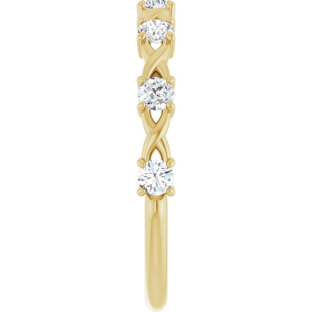14K Yellow 3/8 CTW Lab-Grown Diamond Anniversary Band