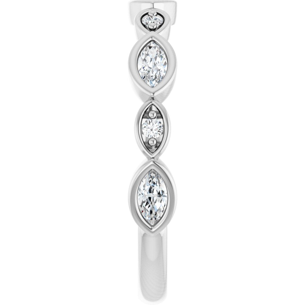 14K White Gold 1/3 CTW Lab-Grown Diamond Anniversary Band