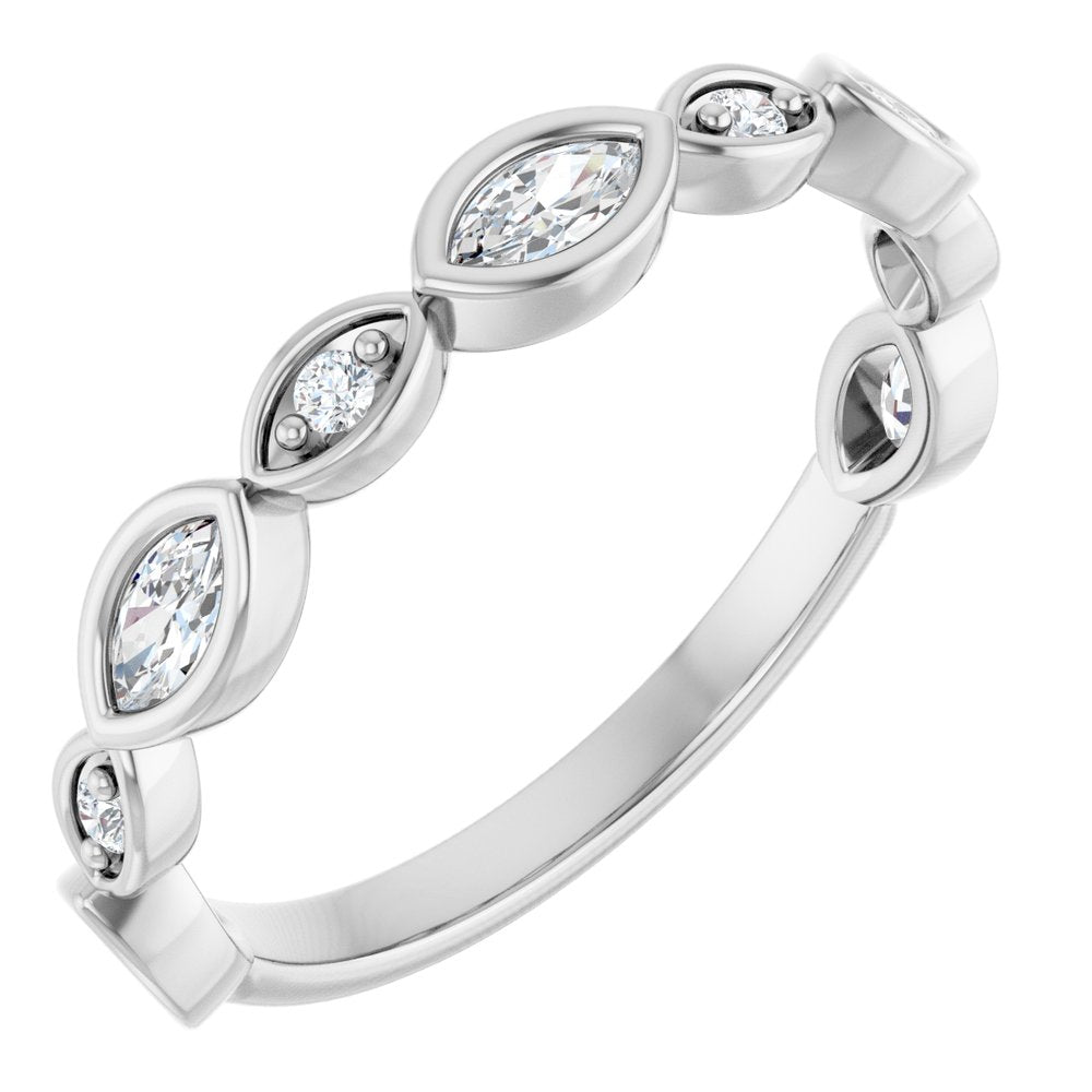 14K White Gold 1/3 CTW Lab-Grown Diamond Anniversary Band