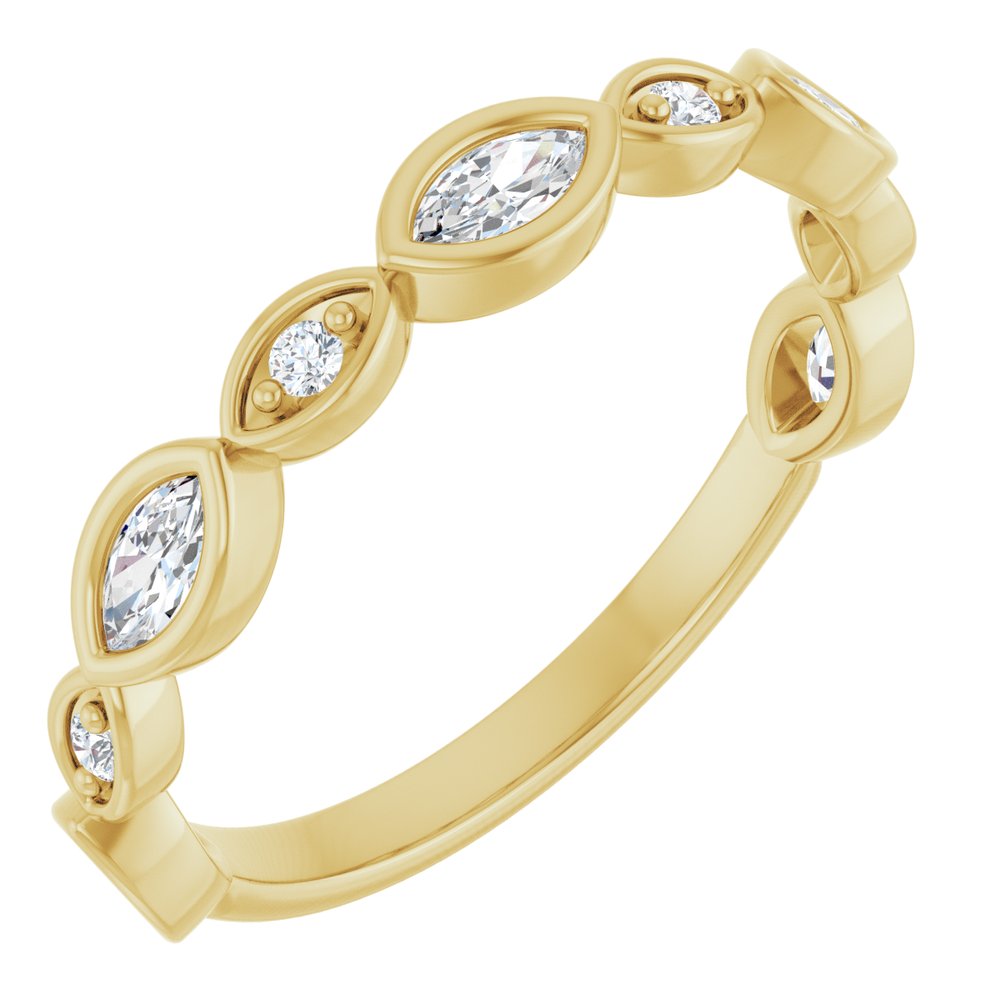 14K Yellow Gold 1/3 CTW Lab-Grown Diamond Anniversary Band