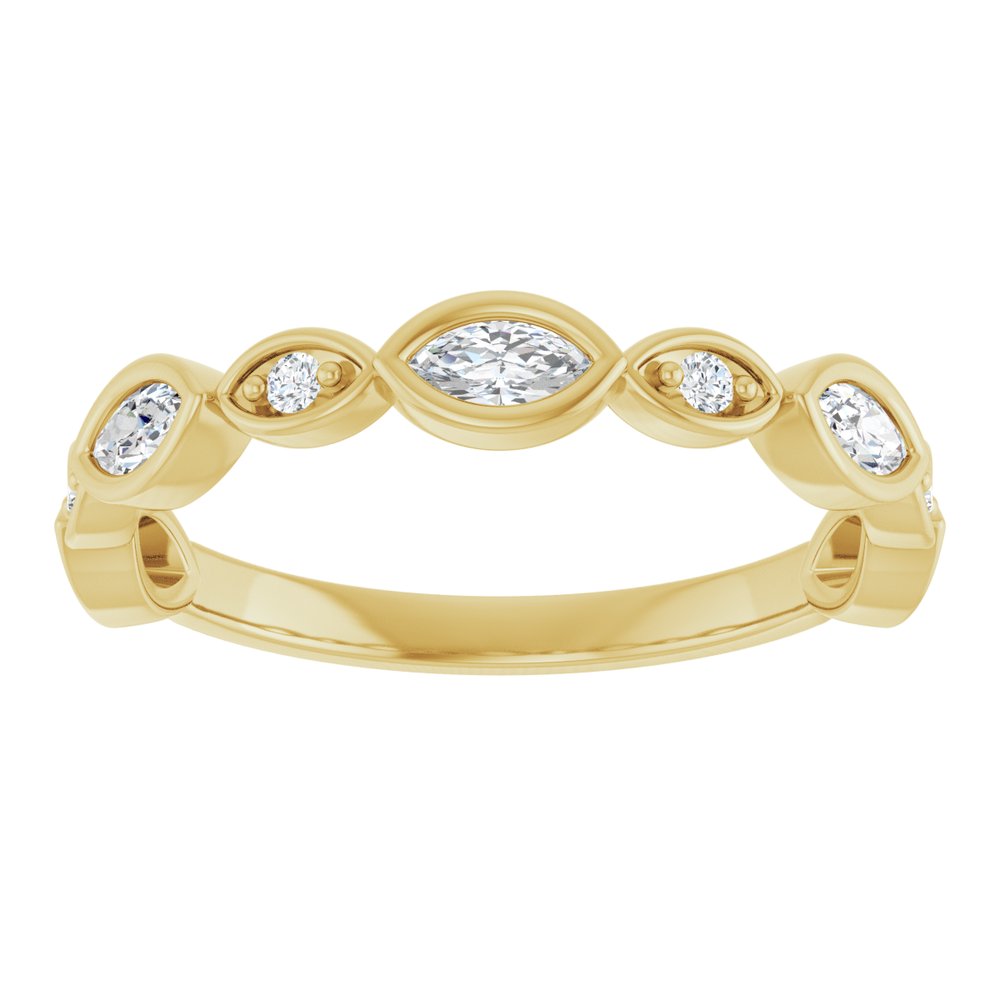 14K Yellow Gold 1/3 CTW Lab-Grown Diamond Anniversary Band
