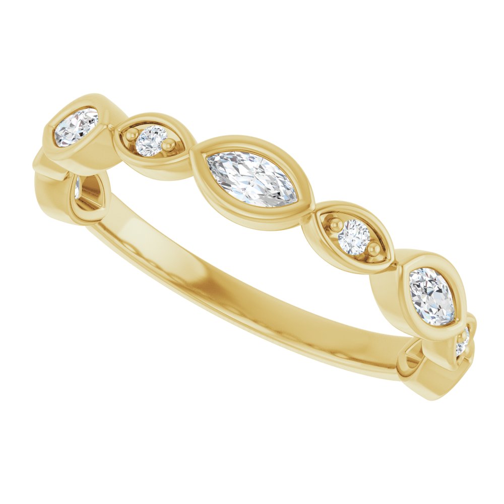 14K Yellow Gold 1/3 CTW Lab-Grown Diamond Anniversary Band