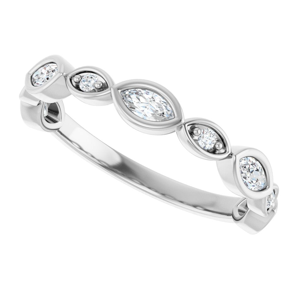 14K White Gold 1/3 CTW Lab-Grown Diamond Anniversary Band