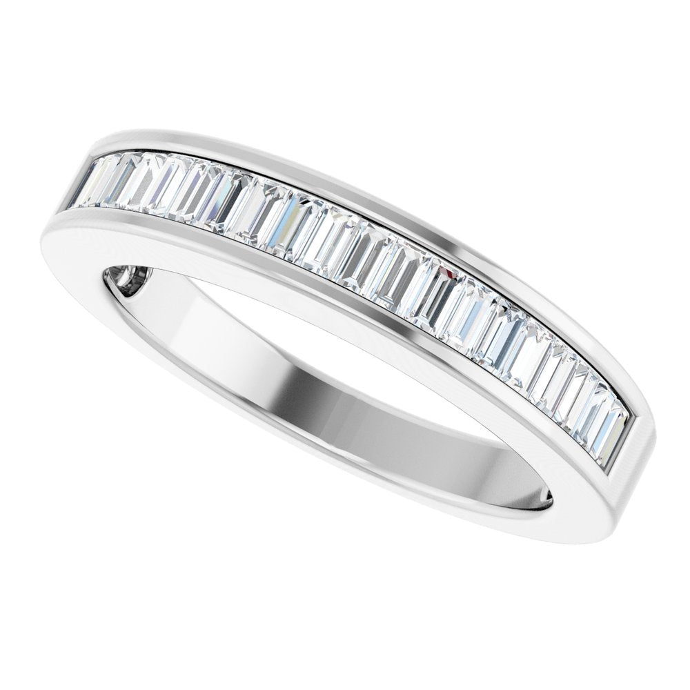 14K White Gold 1/2 CTW Natural Diamond Anniversary Band