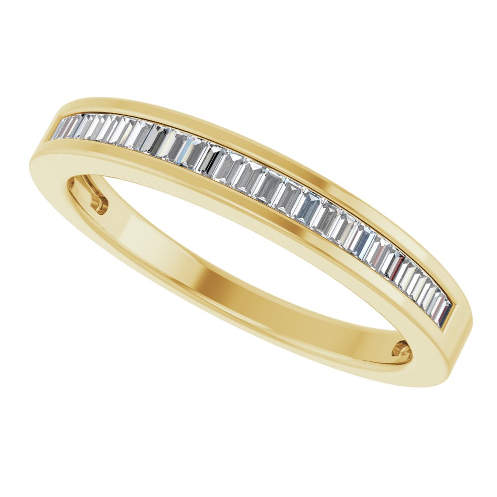 14K Yellow 1/4 CTW Natural Diamond Anniversary Band